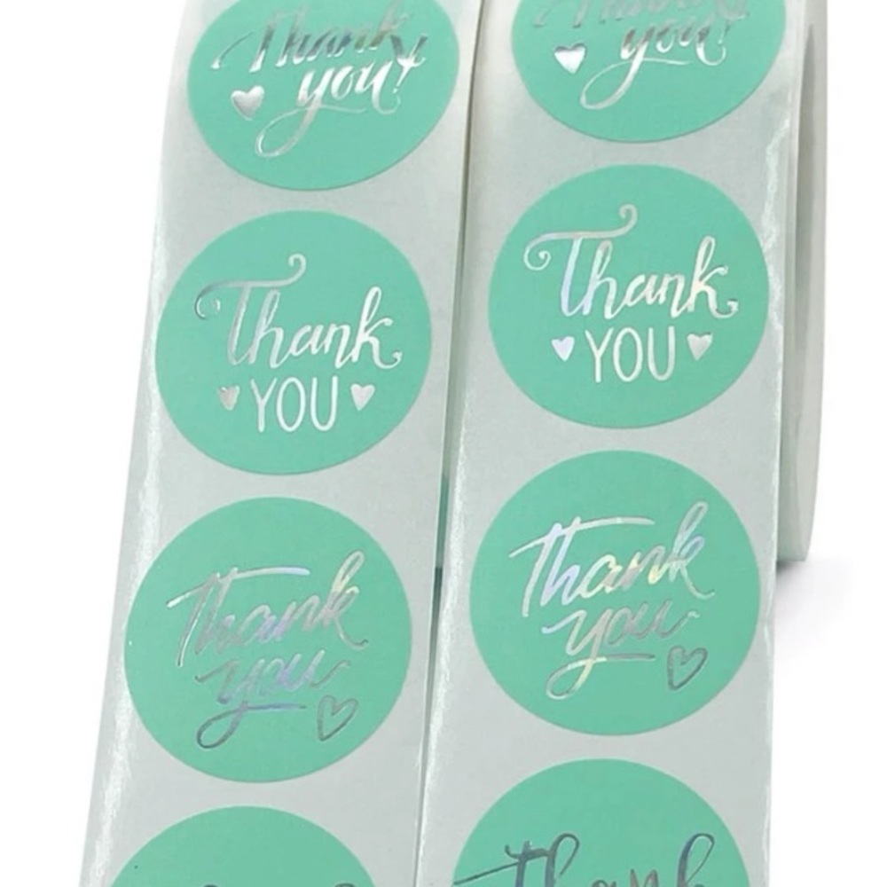 500 pc Thank You Sticker Roll - Picture 2 of 3